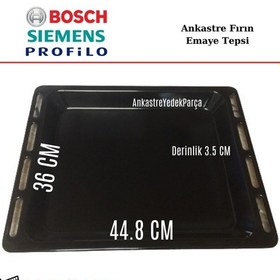Resim Bosch Siemens Profilo Ankastre Fırın Uyumlu Emaye Tepsi 44.8 X 36 - 399131659 