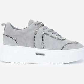 Resim Valmenti Erkek Hakiki Deri Gri Sneakers & Spor Ayakkabı 