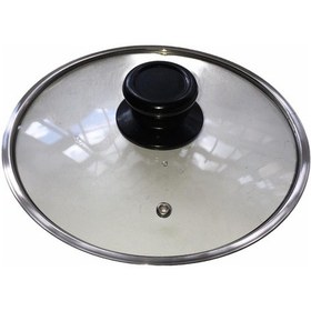 Resim Tencere Tava Sahan Teflon Granit için Cam Kapak 28 CM 