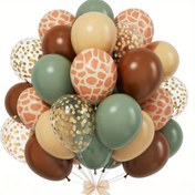 Resim 42 adet Karışık Renk 30.48 cm Geyik Baskılı Altın Konfeti Balonları, Emülsiyon, Elektriksiz, Çocuklar İçin, Orman Safari Jüpiter Dinozor Teması, Duş, Doğum Günü, Düğün, Gelinlik Partisi, Bautizma Süslemeleri 