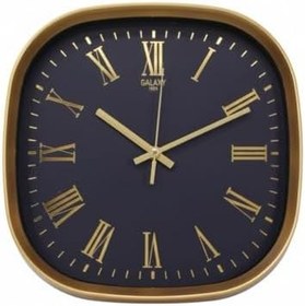 Resim Galaxy Premium Serisi ABS Kasa Duvar Saati Oval 30 CM Roma Rakamlı Gold-Lacivert 