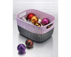 Resim Gondol Plastik Gondol 2 Renkli Örgü Sepet 