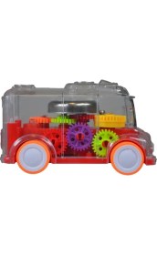 Resim Ctoy Işıklı Sesli Şeffaf Minibüs Kırmızı 