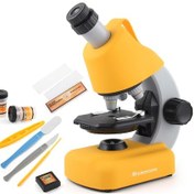 Resim Samdoo Çocuklar İçin Taşınabilir Mikroskop Seti - 100x/400x/1200x Büyütme, Led Işık, Kolay Kullanım, Sarı Renk Sarı 