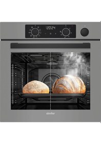 Resim Simfer 8246 11 Fonksiyon Steam Master Ankastre Fırın Gri Cam Dijital 