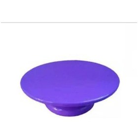 Resim Plastik Döner Pasta Sıvama Standı 32 Cm Mor N11.2713 