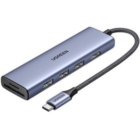 Resim Ugreen 6-in-1 Usb-c 1 4k Hdmı, 3 Usb-a, Sd, Tf Hub Çoklayıcı, Gri, 20956a 