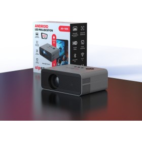 Resim ALPSMART As585 Taşınabilir Android Projeksiyon, Android 11 / Ekran Yansıtma /oto Odak / Wifi 6 