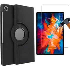 Resim piblue Lenovo Tab M10 Tb-x606f Za6h0015tr 10.3 Inç Uyumlu 360° Dönerli Tablet Kılıfı + Ekran Koruyucu 