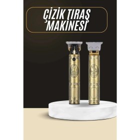 Resim Savarga Tıraş Makinesi Şarjlı Çizik Tıraş Paslanmaz Çelik Bıçaklı 4 Taraklı 