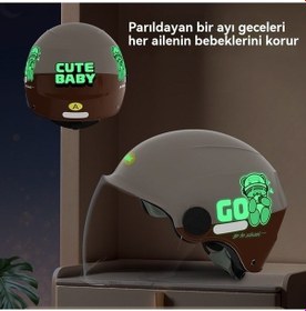 Resim Moly Çocuk Araç Güneş Koruyucu Yarı Kask, Dört Mevsim Aydınlık Çay Aynası Beyaz, Yihemaoyi Mağazası Beyaz 