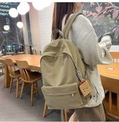 Resim Luckydog Kadın Naylon Sırt Çantası Öğrenci Okul Çantası Büyük Kapasiteli Seyahat Sırt Çantası Beyaz Beyaz 