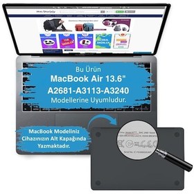 Resim Apple Uyumlu MacBook Air 13.6 M2 M3 M4 M5 Kilif Mermer Desenli Ince Tpu Lazer Baskili Sert Kapak Hafif Korumali Karışık 