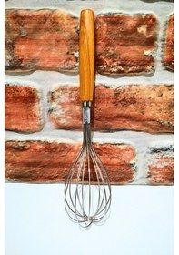 Resim Ahşap Saplı Çelik Çırpıcı - Boy 26 Cm Ahşap 