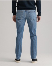 Resim Gant Hayes Erkek Mavi Slim Fit Jean Pantolon DÜZ 1000308.971 Mavi 