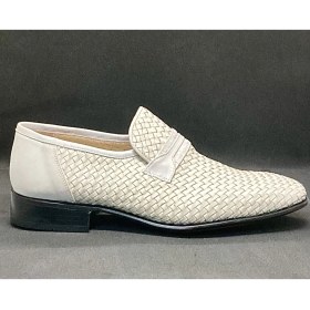 Resim Adnan Shoes Erkek Hakiki Deri Örgülü Dikişli Hakiki Kösele Elyapımı Ayakkabı 