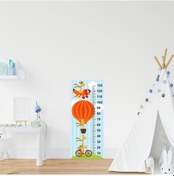 Resim Çocuk Odası Bebek Odası Boy Ölçer Boy Cetveli Sticker Uçan Zürafa 
