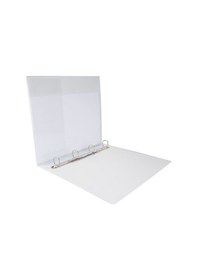 Resim 2K Evrak Sunum Tanıtım Firma Klasörü A4 Pvc 3 cm 4 Halkalı 250 Yaprak Kapasiteli Ring Binder File 27,5x32 CM BEYAZ 