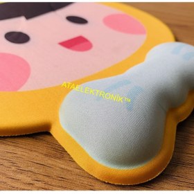 Resim ATAELEKTRONİK Yüksek Kalite Anime Desen Yastıklı Jel Bileklikli Standart Kaymaz Mause Pad Mousepad 