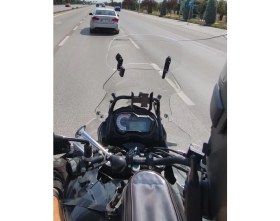 Resim Arora Uyumlu Deflektör Rüzgar Saptırıcı Siperlik Şeffaf Motor Camı Cam Uzatma Model 2 