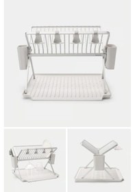 Resim Tantitoni Açık Gri Katlanabilir Büyük Bulaşıklık 