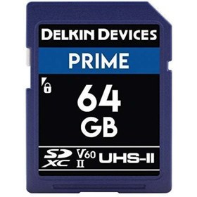 Resim Delkin 64gb Prime Uhs-ıı Sdxc 1900x (V60) Hafıza Kartı 