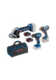 Resim Bosch Gsr 185 + GDX 180 + GWS 180 2x4Ah Akülü Çantalı Vidalama Taşlama Seti - 0615990N3P 