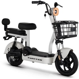 Resim RKS Skyjet Twister E1 Pro Ehliyetsiz Ruhsatsız Elektrikli Moped Beyaz 