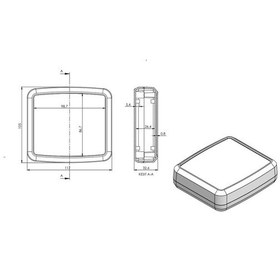 Resim Elektronik Proje Kutusu (Ölçüleri: 116,5X104,5X32Mm) - Siyah 