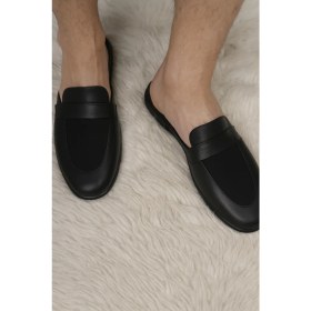 Resim Erkek Siyah Poli Taban Nubuk Çeyizlik Ev Terliği Q3G7K5CK 