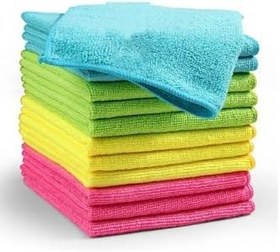 Resim SİLER, Mikrofiber Havlu 12 Adet 30 * 30 Cm Mutfak Cam Bezi Karışık Renk Paketi, siler1110 