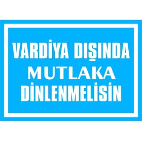 Resim izmirdenet Vardiya Dışında Mutlaka Dinlenmelisin Kendinden Yapışkanlı Etiket 17,5 X 25 Cm 