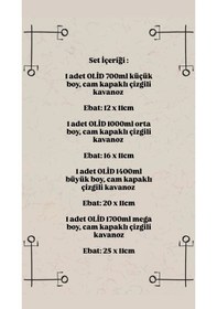 Resim 4'lü Cam Kapaklı Kavanoz Seti Mien Bakliyat, Baharat & Kuru Gıda Saklama Kabı Şeffaf, Dayanıklı Cam 
