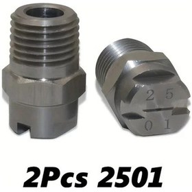 Resim Fochsia 2 Adet Paslanmaz Çelik Hvv Yelpaze Meme Yüksek Basınç Nozulu Qp3503 1 4 2501 Delik 36g Araç Yıkama İnşaat Püskürtme 