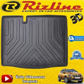 Resim Dacia Sandero Stepway Bagaj Havuzu 3D Siyah 2021 Sonrası Rizline N11.12126 