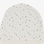 Resim Breeze Yenidoğan Bebek Şapkası Minik Yıldız Desenli Ekru Ekru 
