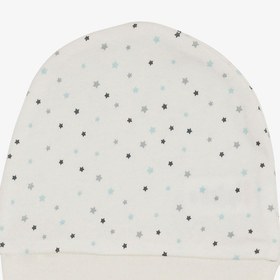 Resim Breeze Yenidoğan Bebek Şapkası Minik Yıldız Desenli Ekru Ekru 