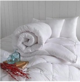 Resim Taç Yorgan Tek Kişilik Microfiber Beyaz 