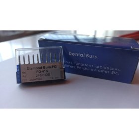 Resim FO-41S Serisi Elmas Diamond Burs.fg Matkap Yüksek Hızlı Stomatoloji Departmanı Diş Lab Taşlama Aracı 10 Adet 