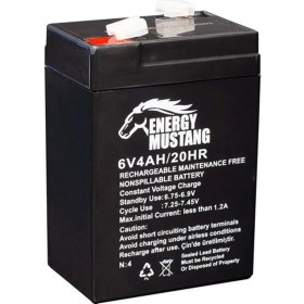Resim Energy Mustang 6V-4A 2022 Üretim Mustang Akü 6V4A 