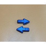 Resim Mini Mavi Renk Ok Yönlü Reflektör Yapışkanlı 2 Adet Plastik 