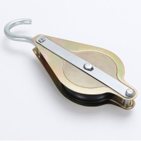 Resim Badem10 Metal İnşaat Makarası 125 mm Dayanıklı Taşıma Yük Kaldırma Kasnak Sistemi Şantiye Vinç Aksesuarı 