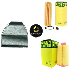 Resim Mercedes W204 C180 Komp. Mann Filtre Bakım Seti 2008-2011 