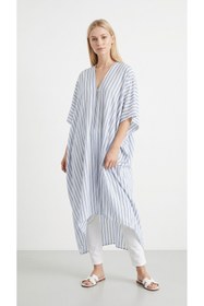 Resim BANDİ Pamuklu Çizgili Uzun Kimono 