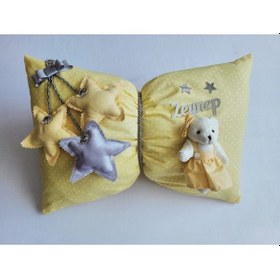 Resim Momsandbabies Sarı Renkli Kız Bebek Dekoratif Yastık Takı Yastığı 