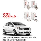Resim OPEL CORSA D 2012 MODEL ÖN UZUN-KISA 4 LÜ FAR AMPÜLÜ TAKIMI BOSCH 