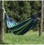 Resim Novahub Kalın Tuval Hamak Hammock Field Rollover Önleme Açık Hammock Swing 260x150 Çubuk Yok Mavi Şeritler, Boyut:260x150 Çubuk Yok Mavi Çizgili, Mavi Desenli Çok Renkli 