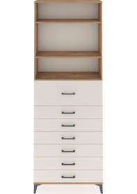 Resim Arges Dolap 3 Raflı 7 Çekmeceli 88x30x243 Çam-aytaşı Atlas Çam 