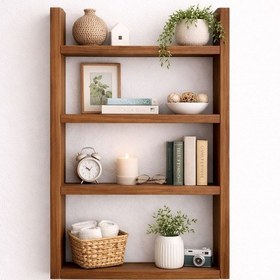 Resim Barok 4 Raflı Mutfak Duvar Rafı Çok Amaçlı Raf 