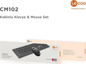 Resim Senastore Lenovo Cm102 Usb Kablolu Türkçe Q Klavye & Mouse Set Siyah 